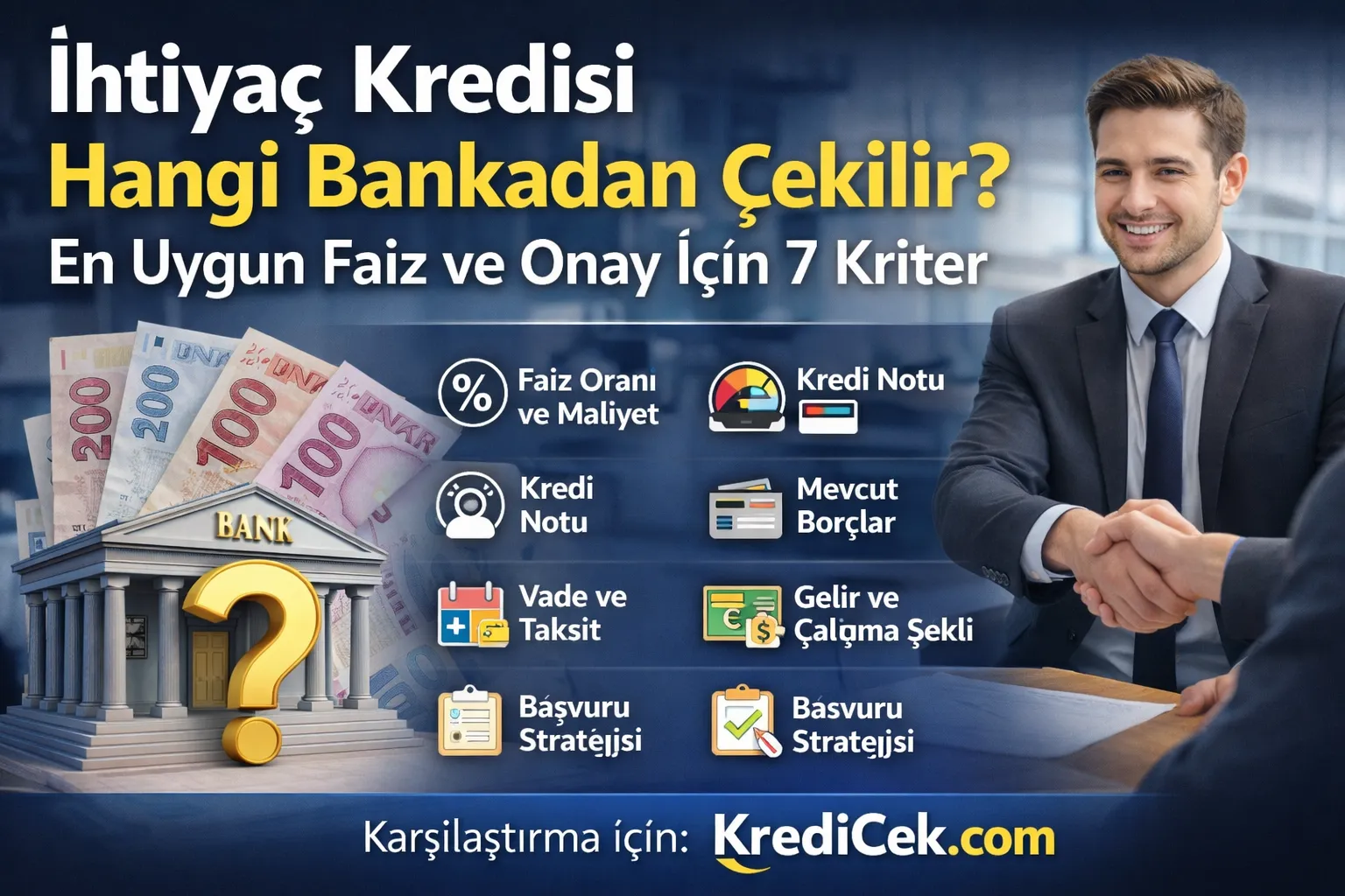 İhtiyaç Kredisi Hangi Bankadan Çekilir? En Uygun Faiz ve Onay İçin 7 Kriter
